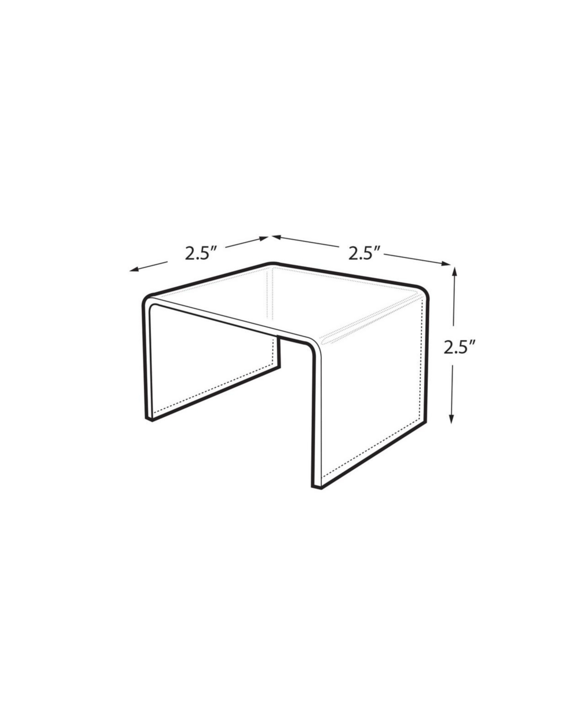 Azar Displays Clear Acrylic Riser Pedestal Display 2.5