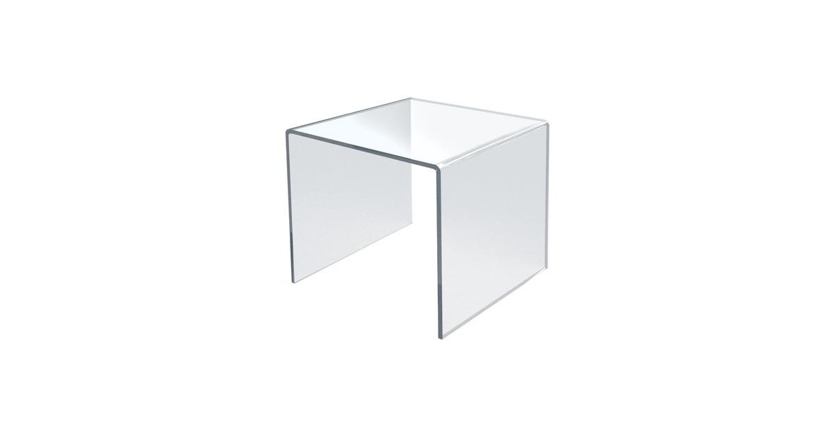 Clear Acrylic Riser Pedestal Display 7.5"W x 7.5"D x 7.5"H, 4-Pack