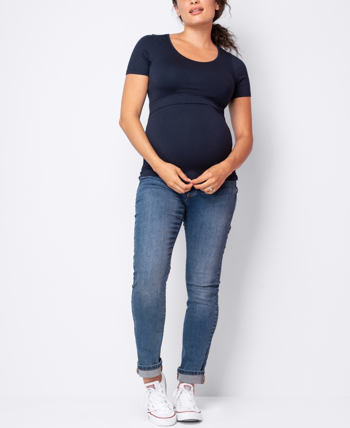 Seraphine Women's Maternity Nursing T-shirts, Twin Pack - Gray