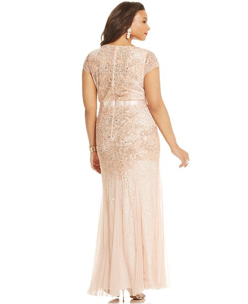 plus size embellished gown