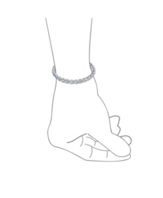 Solid Heavy 6MM Braid Rope Wheat Chain Link Bracelet .925 Sterling Silver 8.5 Inch