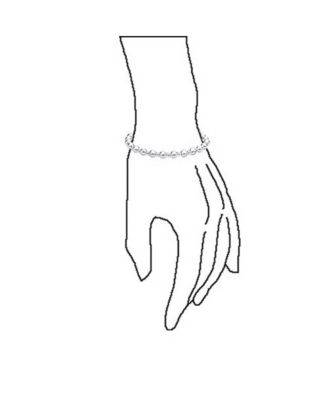 Modern Classic Round Alternating 3-5MM Ball Bead Stretch Bracelet Stretchable Shinny Sterling Silver