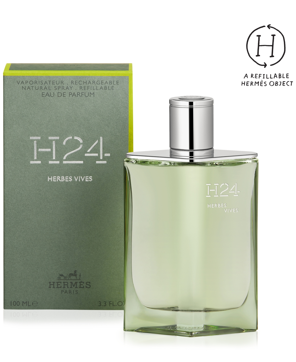 Shop Hermes Men's H24 Herbes Vives Eau De Parfum Spray, 3.3 Oz. In No Color