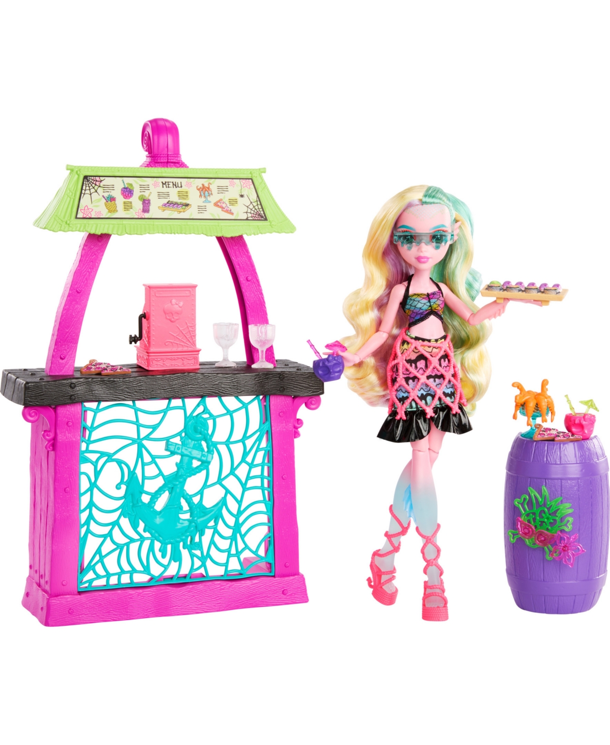 Monster High Kids' Scare-adise Island Snack Shack Playset With Lagoona Blue Fashion Doll In No Color