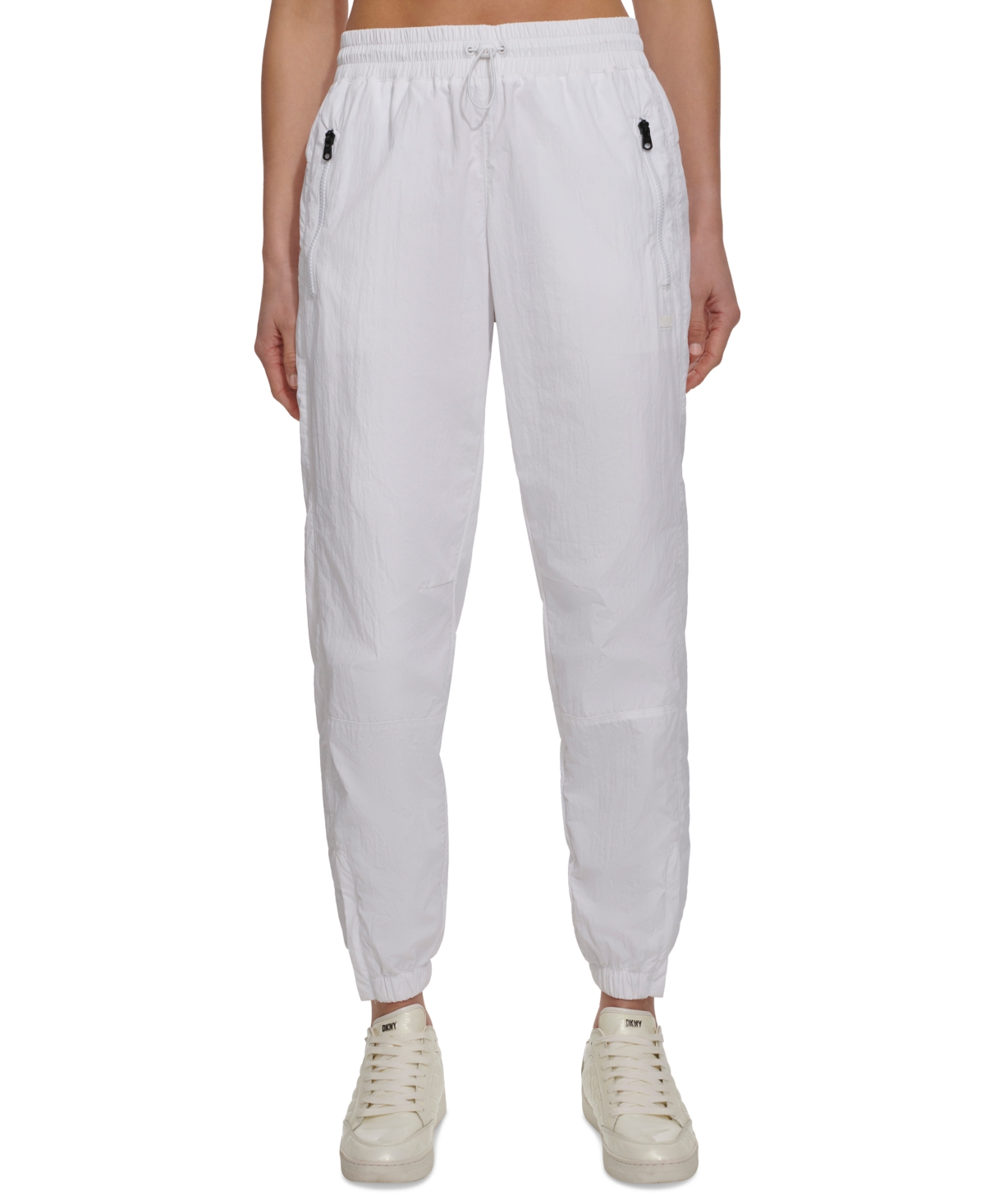 Shop Dkny Sports Women's High-rise Pull-on Joggers Pants In White