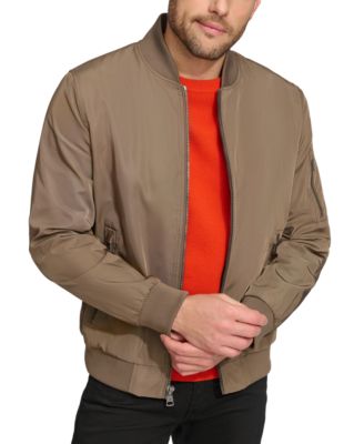 Calvin Klein - Men's Solid-Color Zipper Flight Jacket