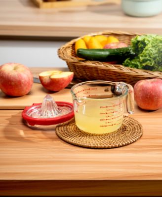 Glass Measuring Cup with Glass Citrus Juicer Lid