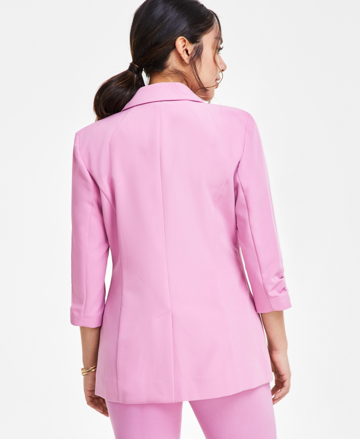 INC Petite Menswear Blazer, Created for Macy's - Pink Azalea