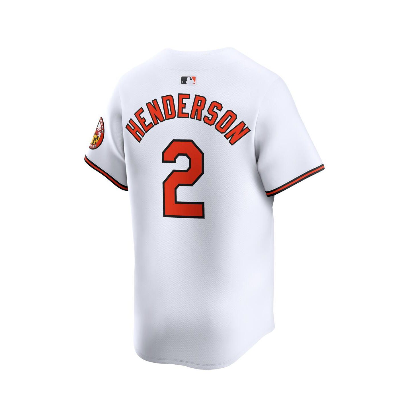 Мужской топ Nike Gunnar Henderson White Baltimore Orioles Home Limited Player Jersey — фото 2