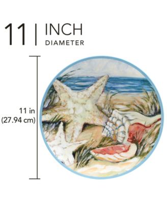 Seacoast Melamine Dinner Plates, Set of 6