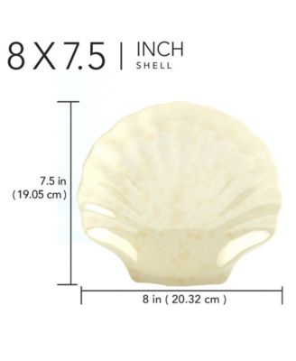 Seacoast Melamine Scallop Shell Candy Plates, Set of 6
