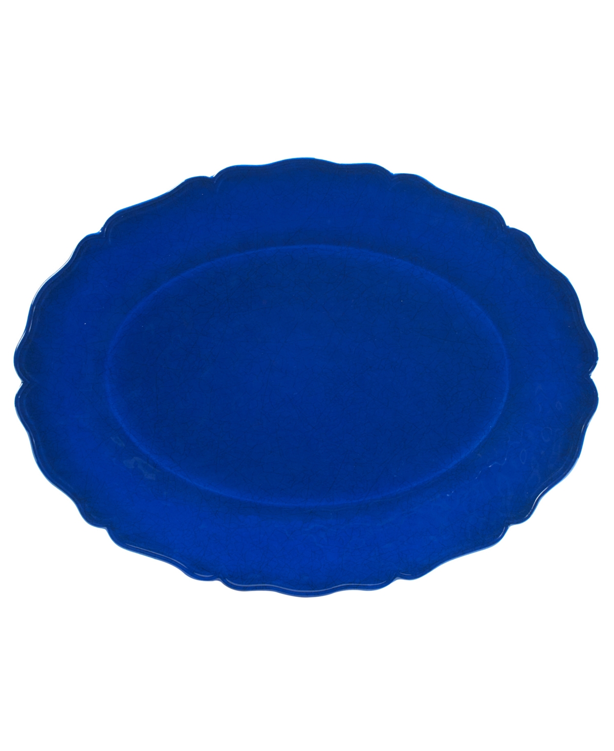 Certified International Blue Indigo Crackle 2 Pc Platter Set, Service For 2 In Miscellaneous