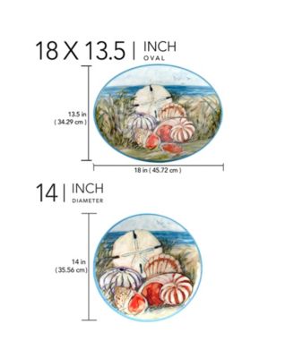 Seacoast Melamine 2-Piece Platter Set