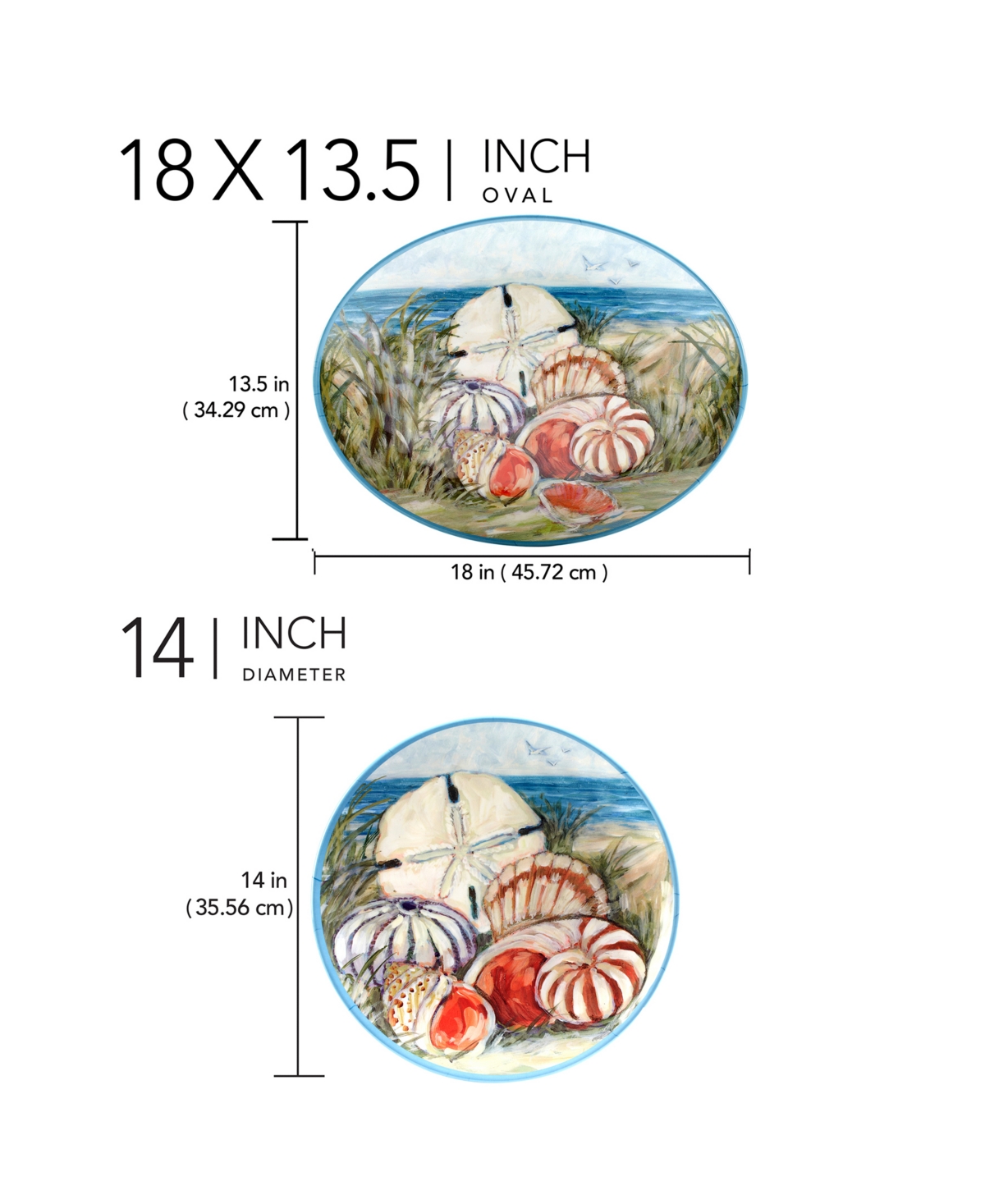 Certified International Seacoast 2 Pc Platter Set, Service For 2