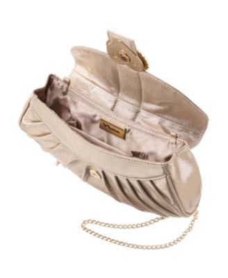 Crystal Heart Adorned Clutch Handbag