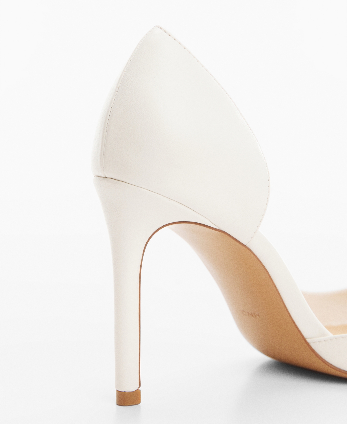 Shop Mango Women's Asymmetrical Heeled Shoes In White