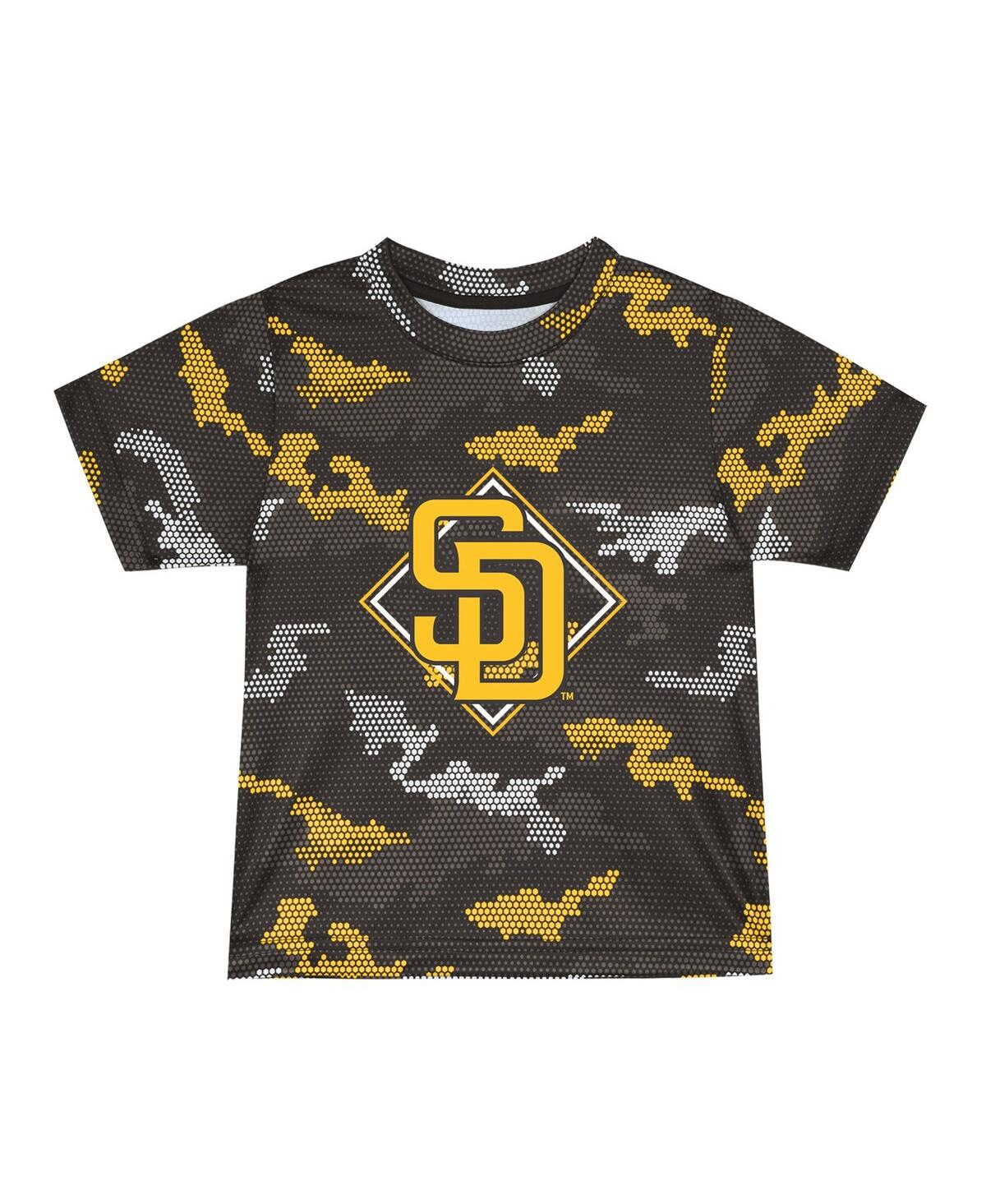 Shop Fanatics Little Boys And Girls Brown San Diego Padres Field Ball T-shirt And Shorts Set