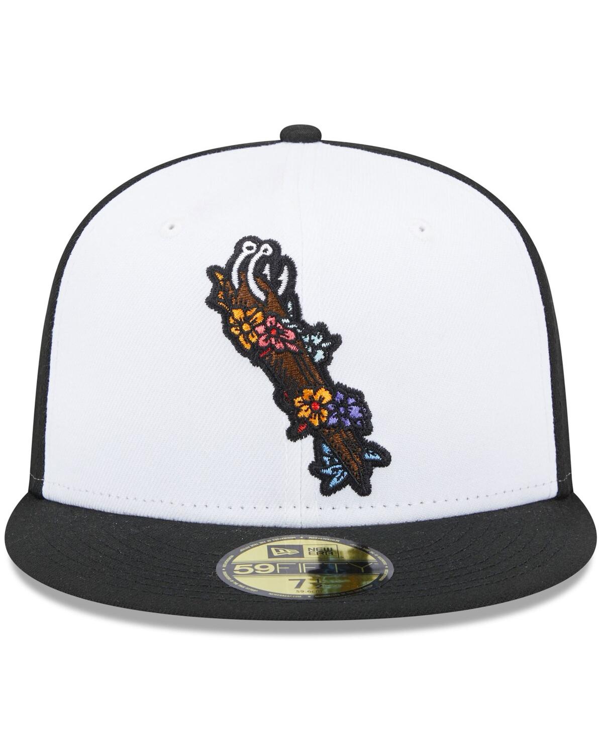 NEW ERA MEN'S NEW ERA WHITE CORPUS CHRISTI HOOKS THEME NIGHTS DIA DE LOS HOOKS 59FIFTY FITTED HAT 