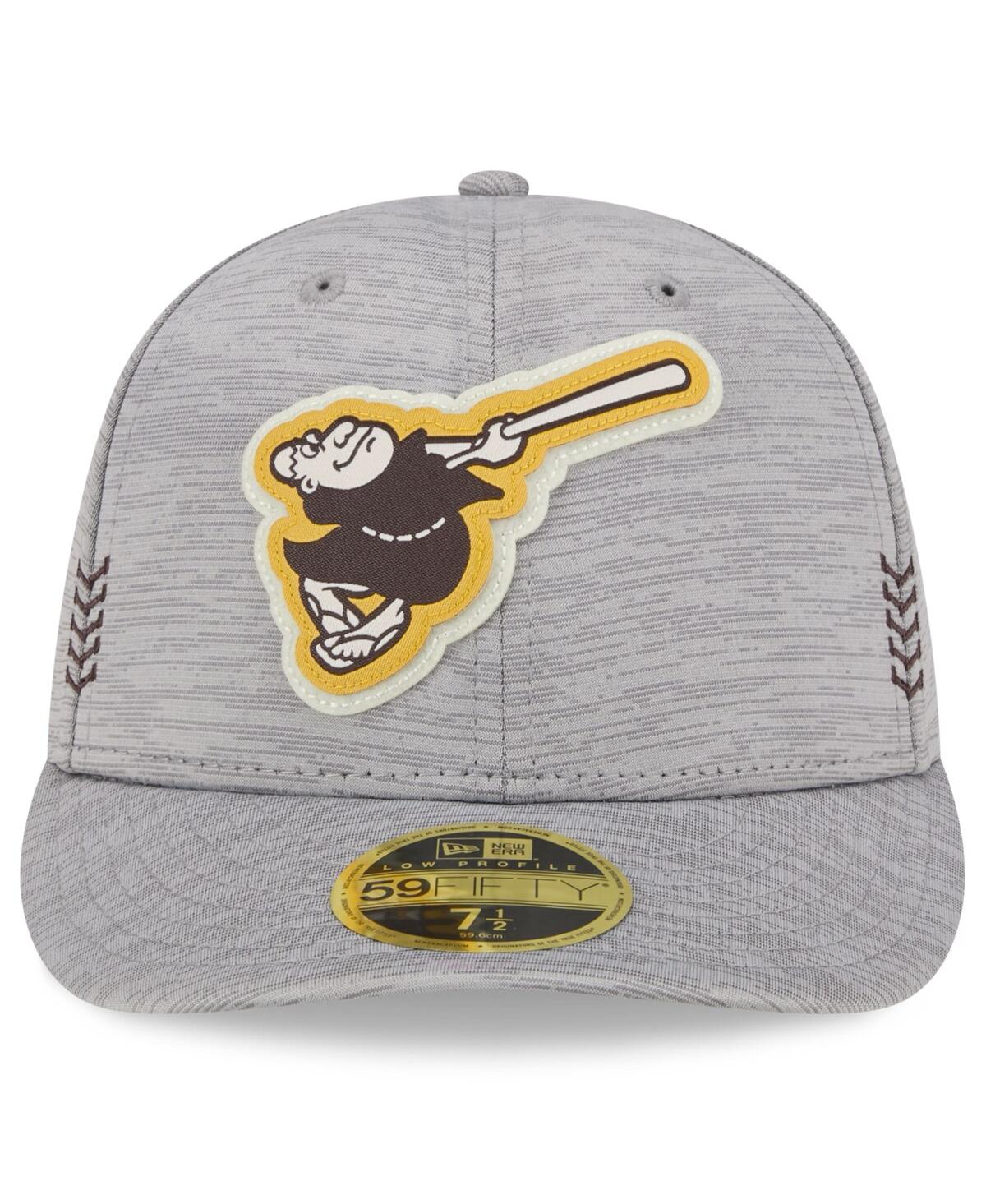 New Era Gray San Diego Padres 2024 Clubhouse Low Profile 59fifty Fitted Hat In Gray