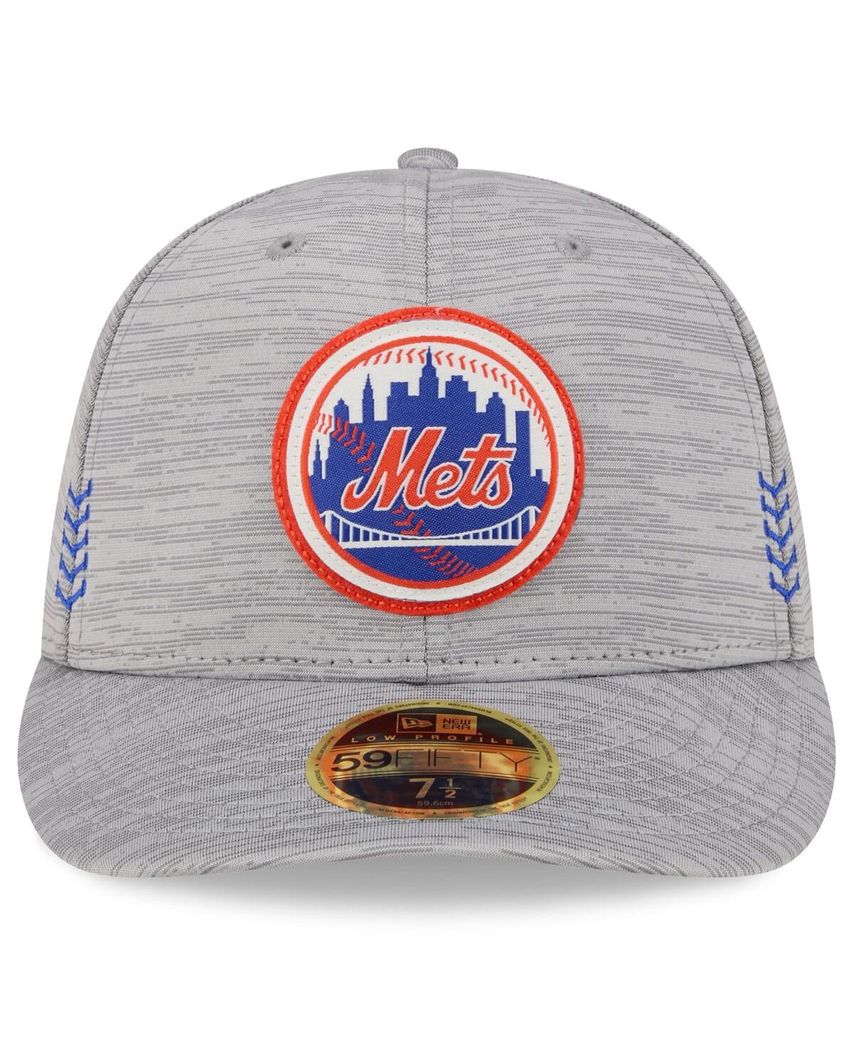 Men's New EraNew York Mets 2024 Clubhouse Low Profile 59FIFTY Fitted Hat - Gray