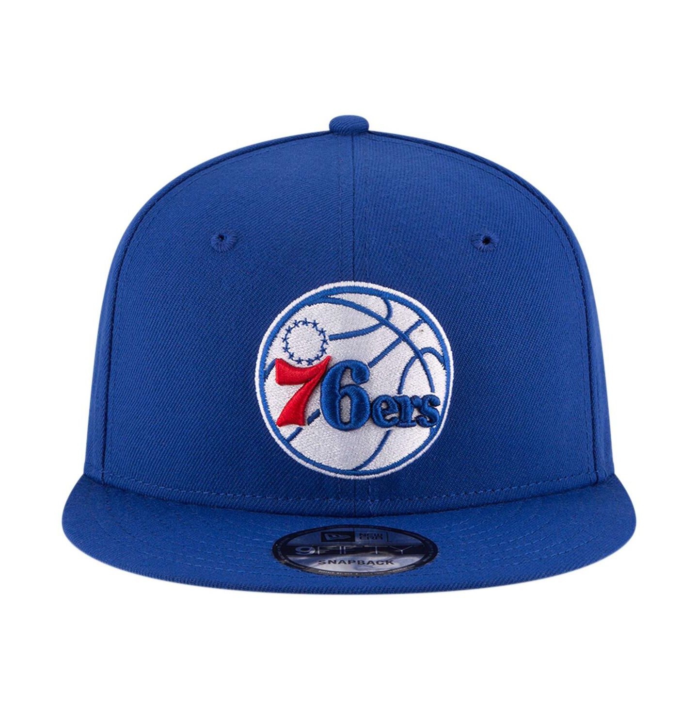 Мужская кепка New Era Royal Philadelphia 76ers Official Team Color 9FIFTY Snapback Hat — фото 2