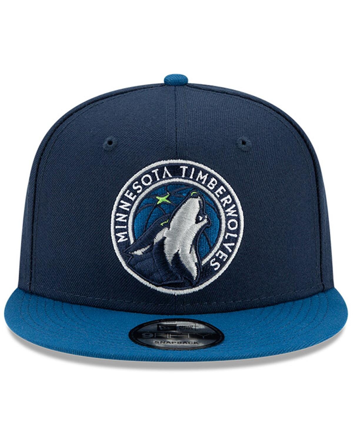 New Era Men's  Black, Gray Minnesota Timberwolves 2-tone 9fifty Adjustable Snapback Hat In Black,gray