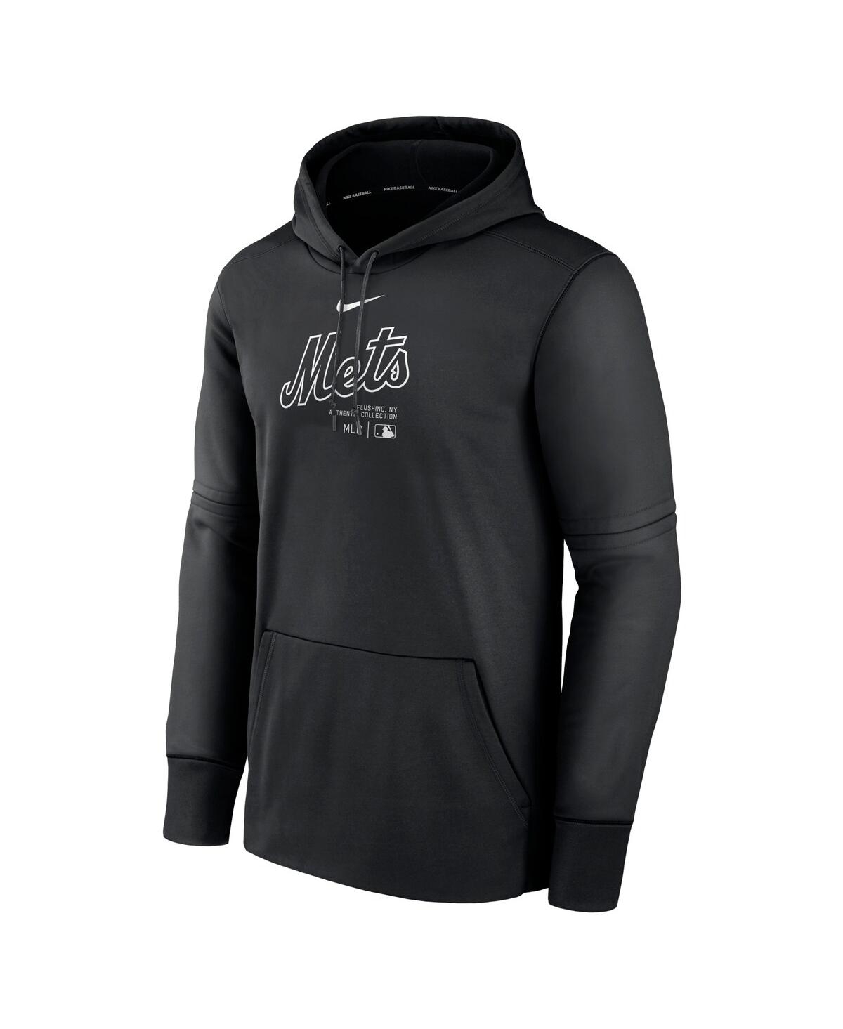 Men's NikeNew York Mets Authentic Collection Practice Performance Pullover Hoodie - Black