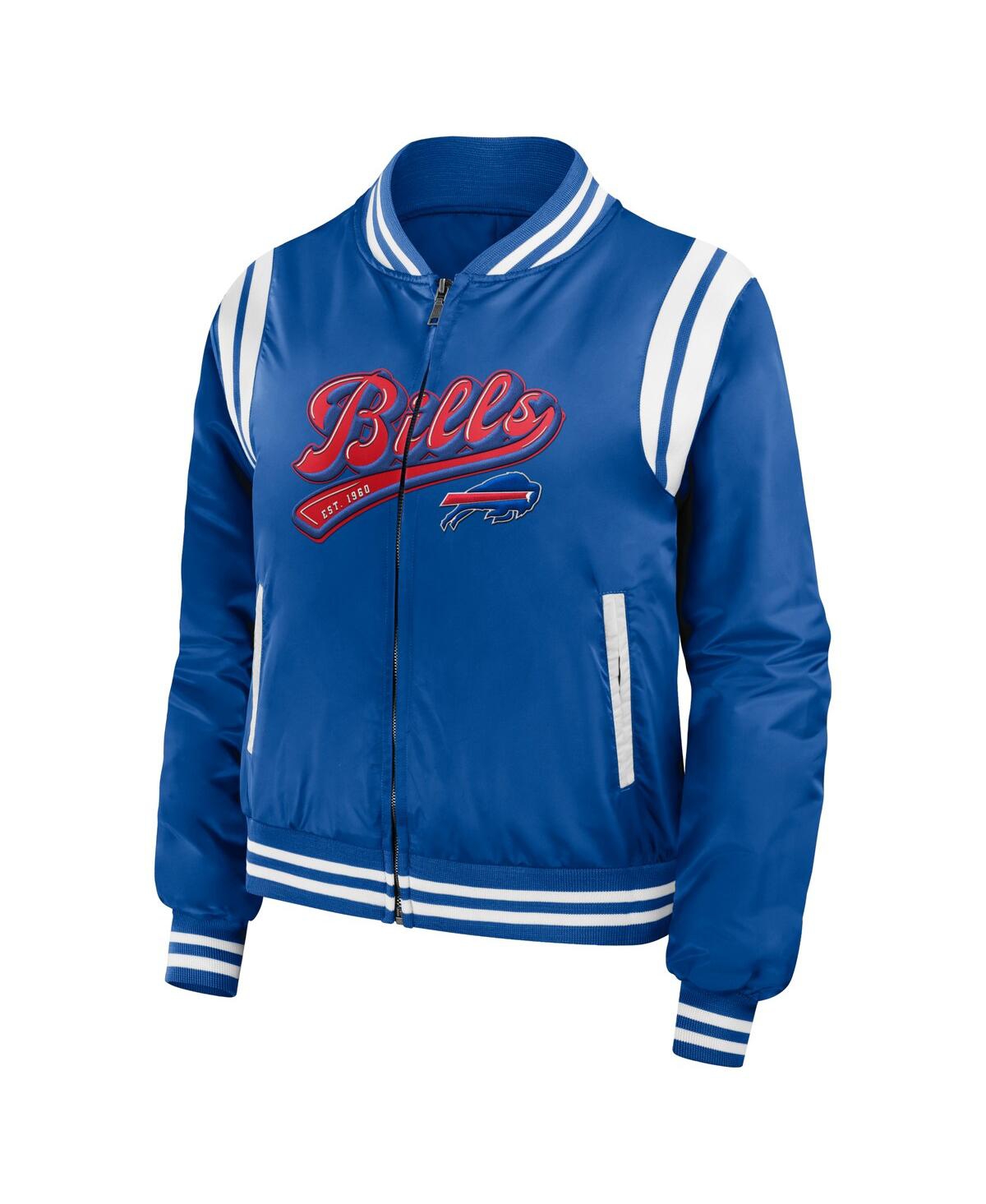 Shop Wear By Erin Andrews Women's  Royal Buffalo Bills Bomber Full-zip Jacket