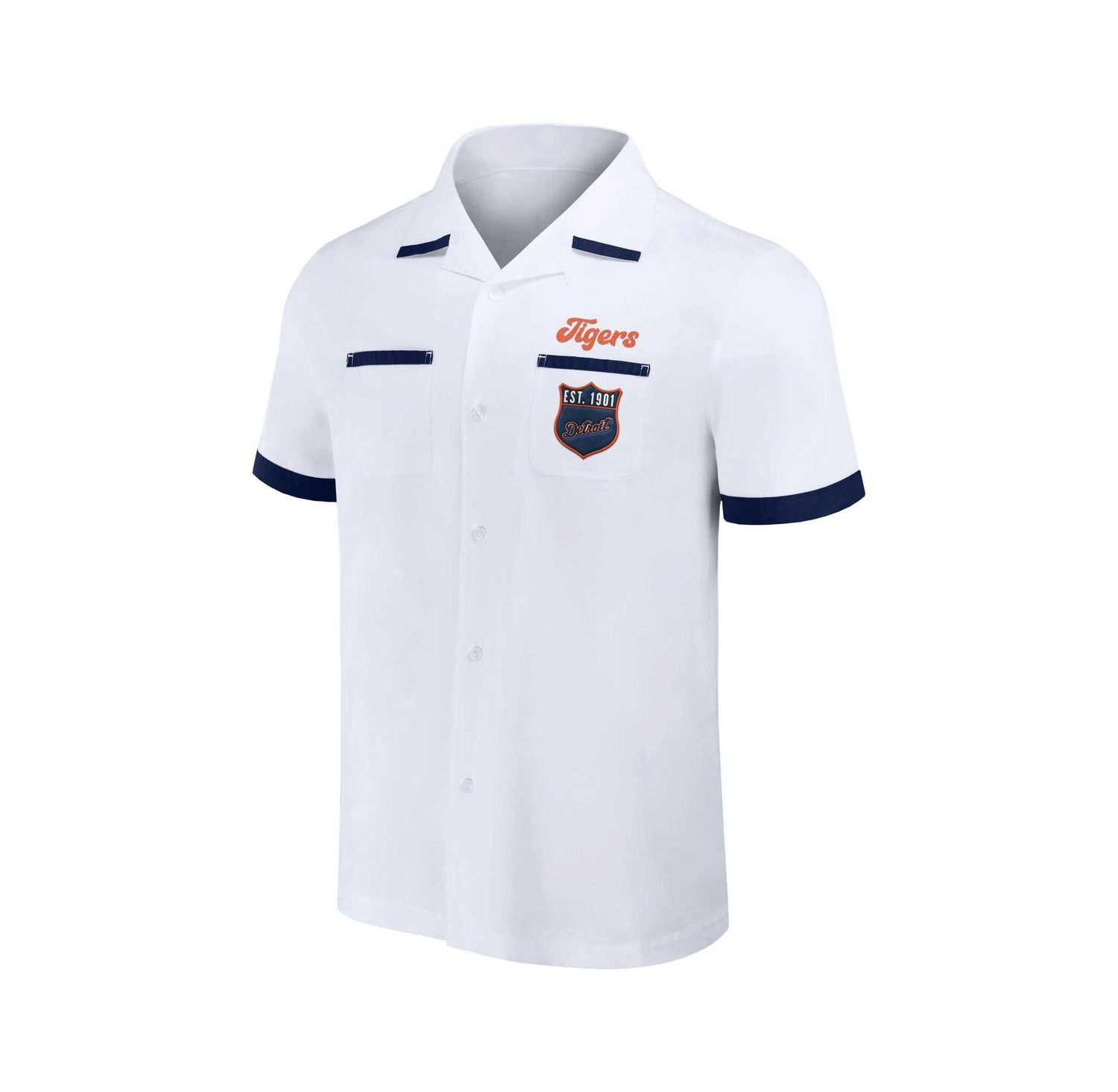 Men's Darius Rucker Collection by White Detroit Tigers Bowling Button-Up Shirt