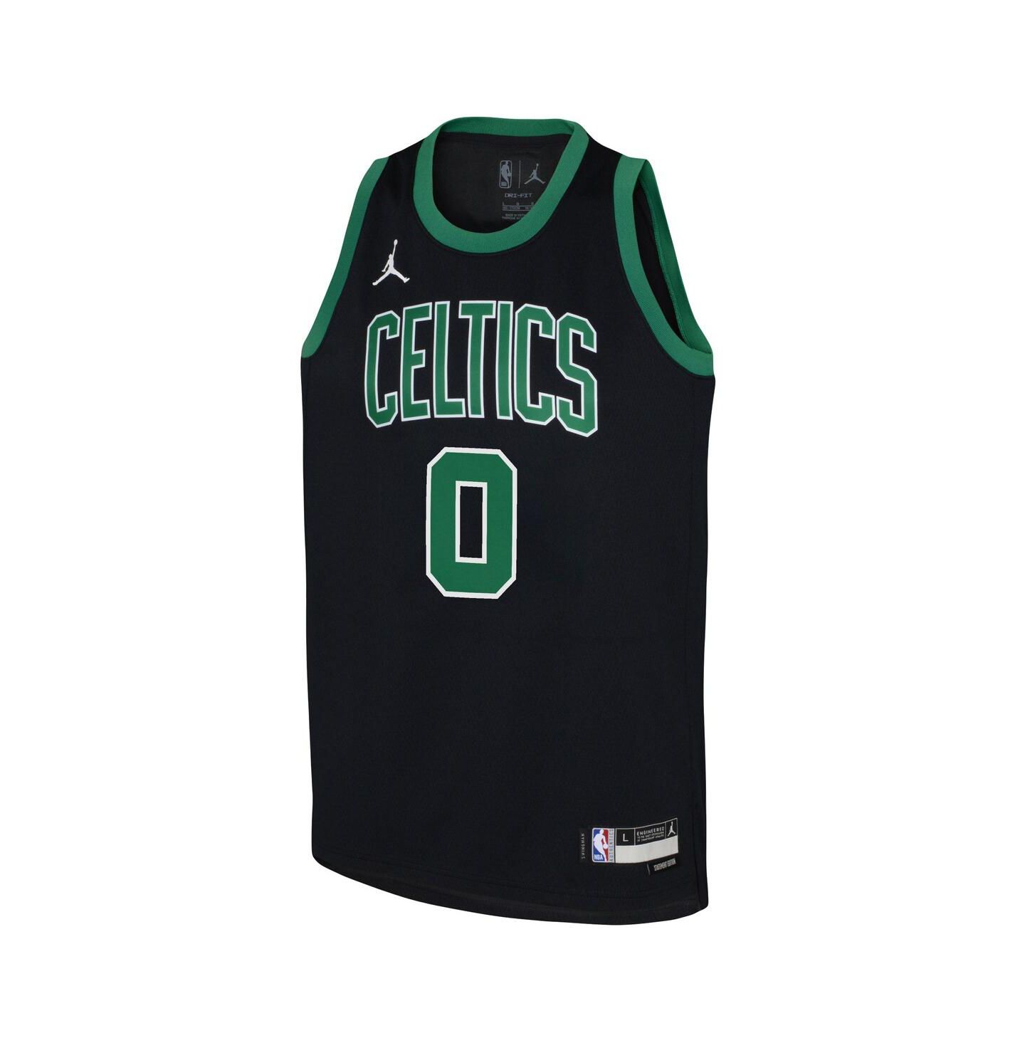 Детское джерси Nike Big Boys and Girls Jayson Tatum Boston Celtics 2022/23 Swingman Jersey, цвет: Чёрный — фото 2
