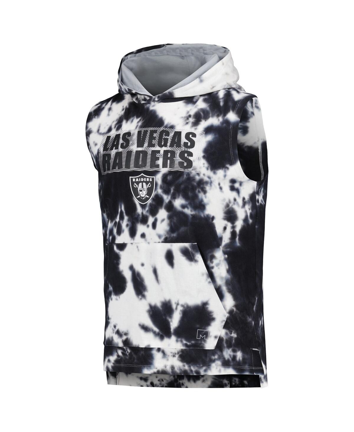 Shop Msx By Michael Strahan Men's  Black Las Vegas Raiders Resistance Sleeveless Pullover Hoodie