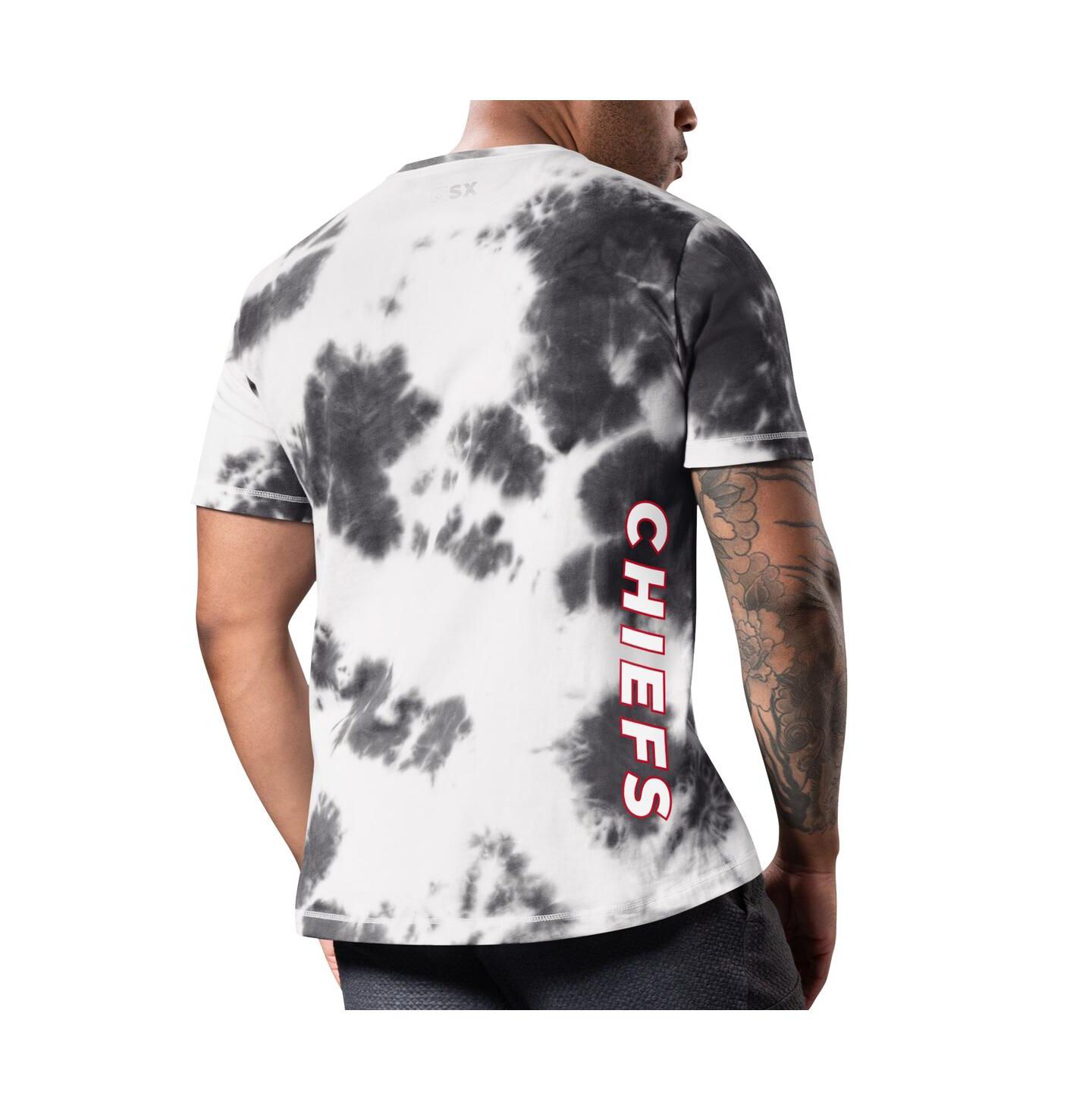 Мужская футболка MSX by Michael Strahan Black Kansas City Chiefs Freestyle Tie-Dye — фото 2