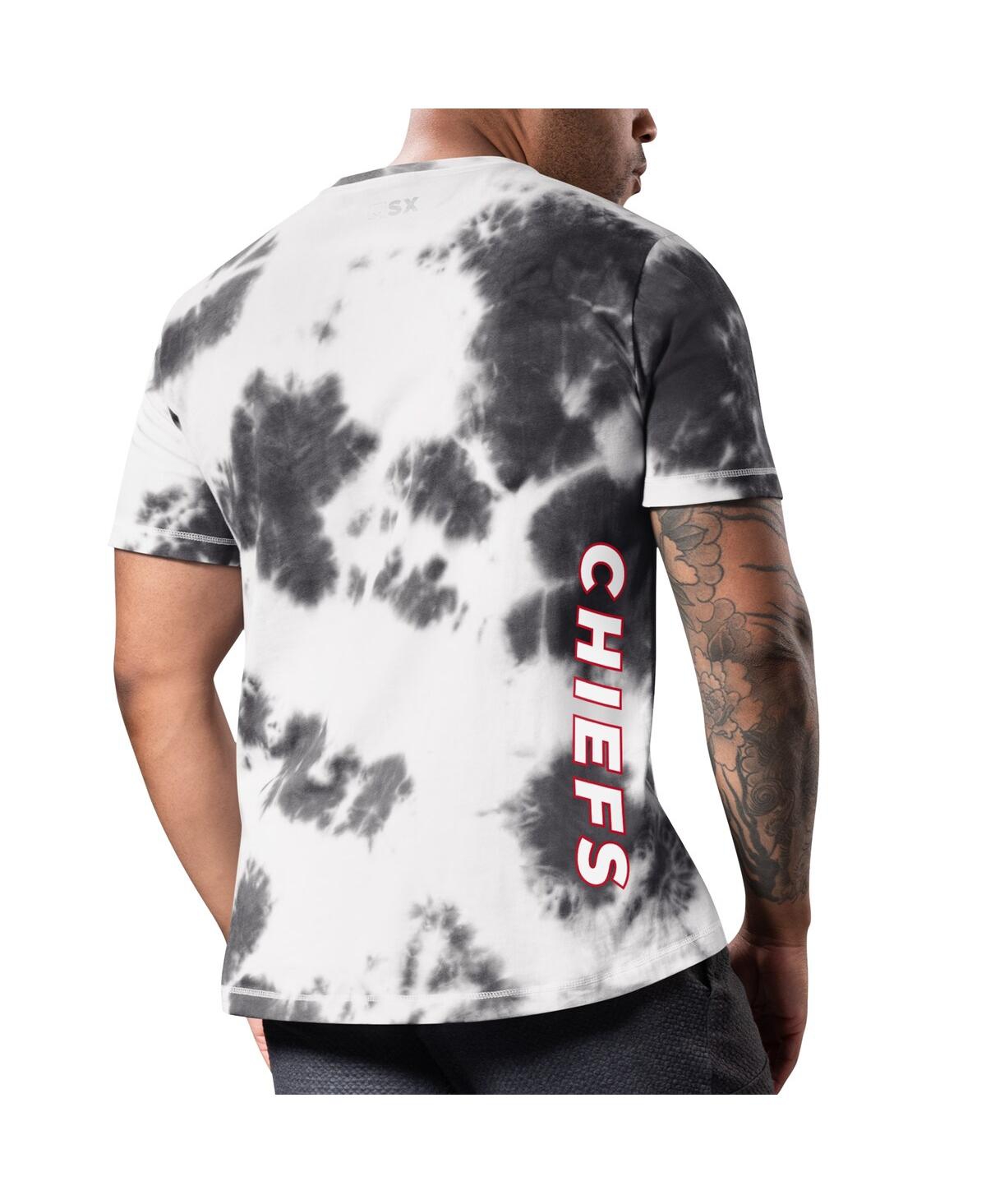 Shop Msx By Michael Strahan Men's  Black Kansas City Chiefs Freestyle Tie-dye T-shirt