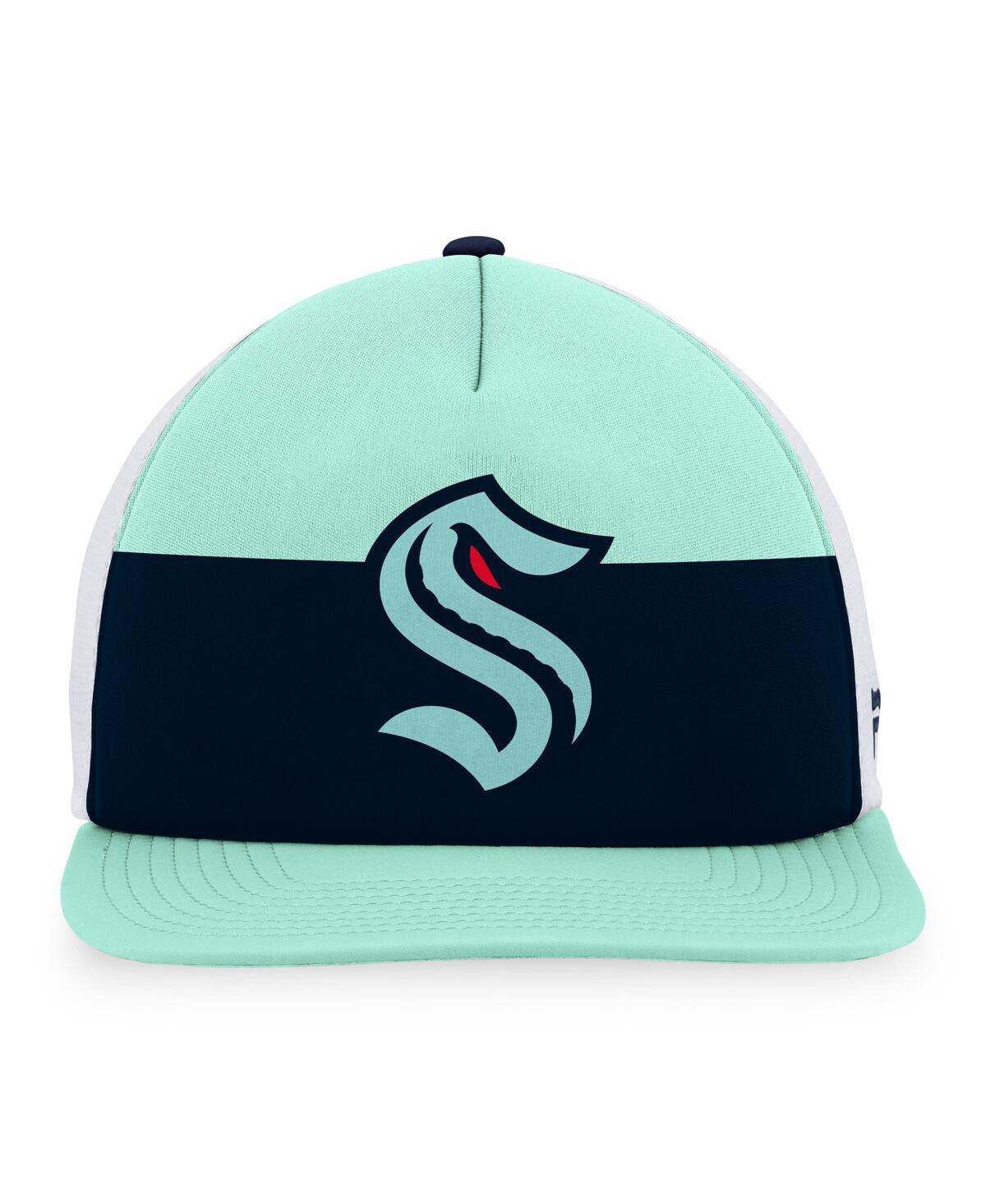 Fanatics Branded Blue/navy Seattle Kraken Special Edition 2.0 Trucker Snapback Adjustable Hat In Blue,navy