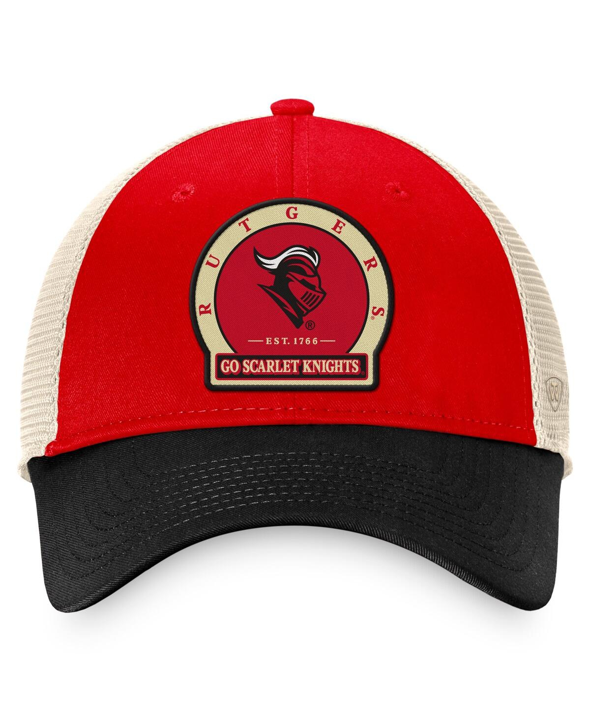 Top Of The World Men's  Scarlet Rutgers Scarlet Knights Refined Trucker Adjustable Hat In Scarlet
