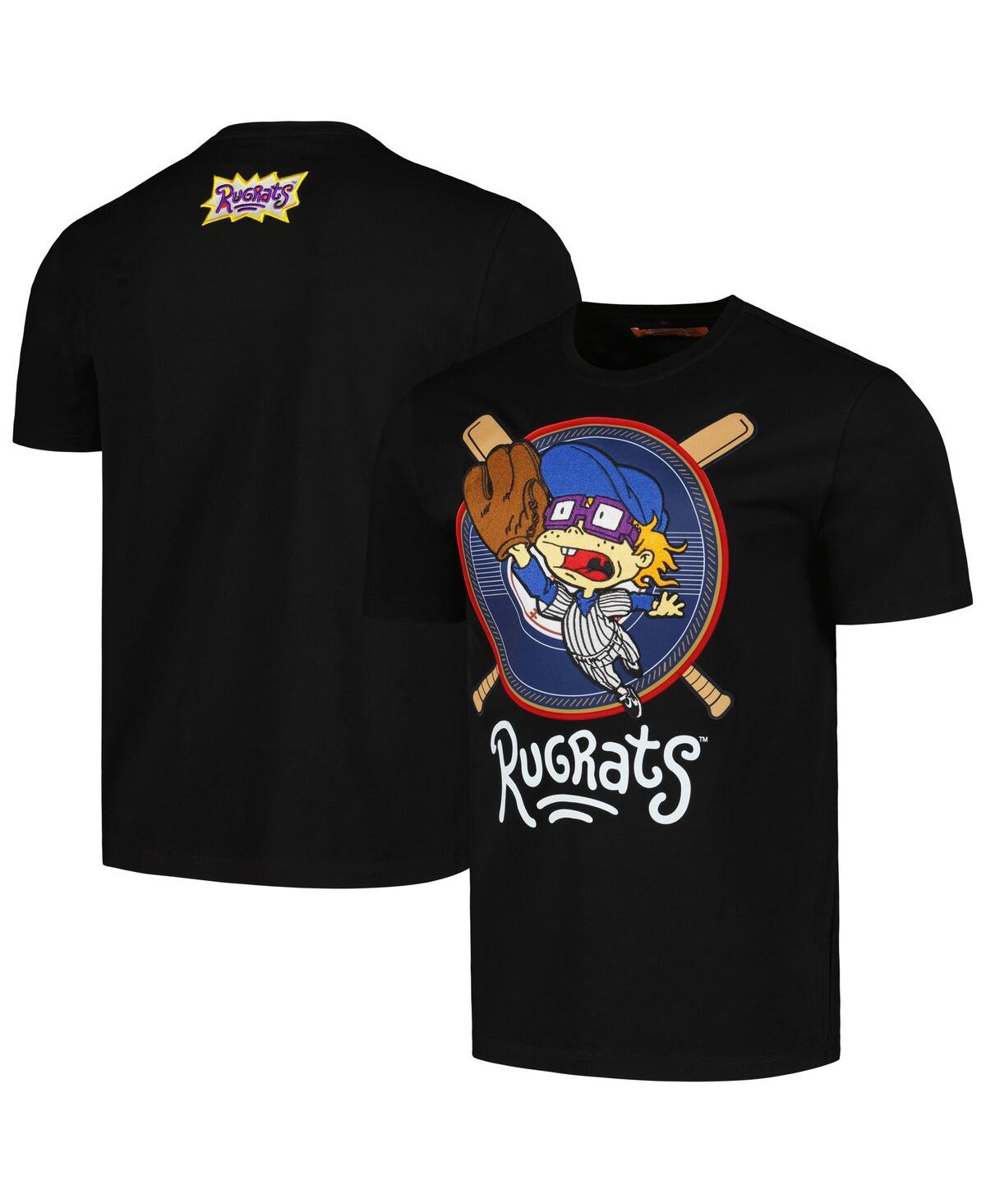 Shop Freeze Max Men's  Black Rugrats Chuckie Baseball T-shirt