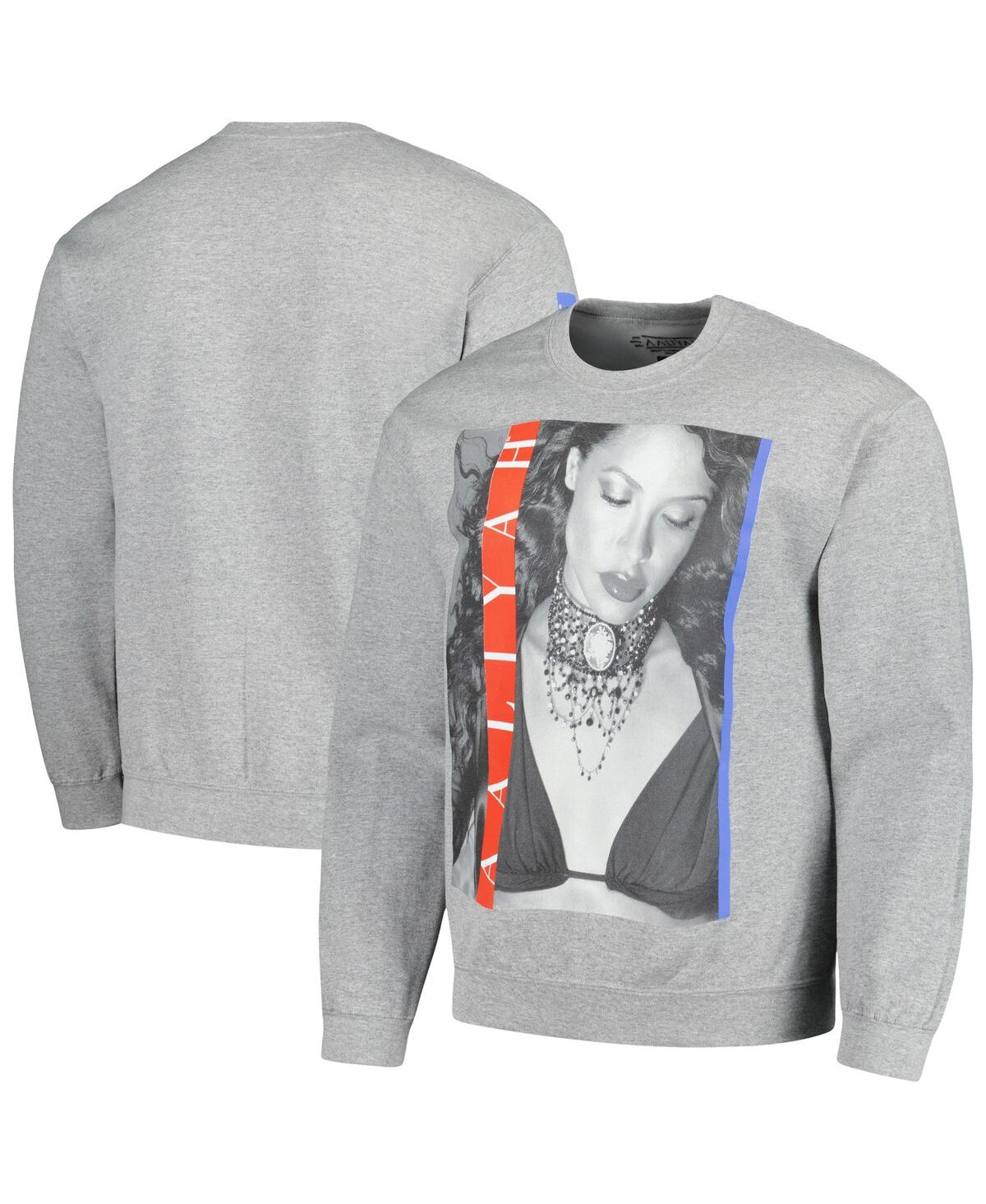 Men's and Women's Ripple Junction Heather Gray Aaliyah Graphic Fleece Sweatshirt - Heather Gray