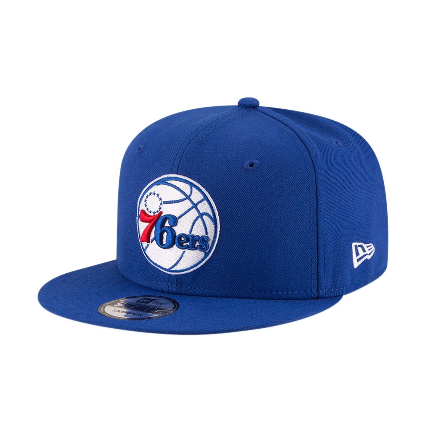 Мужская кепка New Era Royal Philadelphia 76ers Official Team Color 9FIFTY Snapback Hat — фото 1