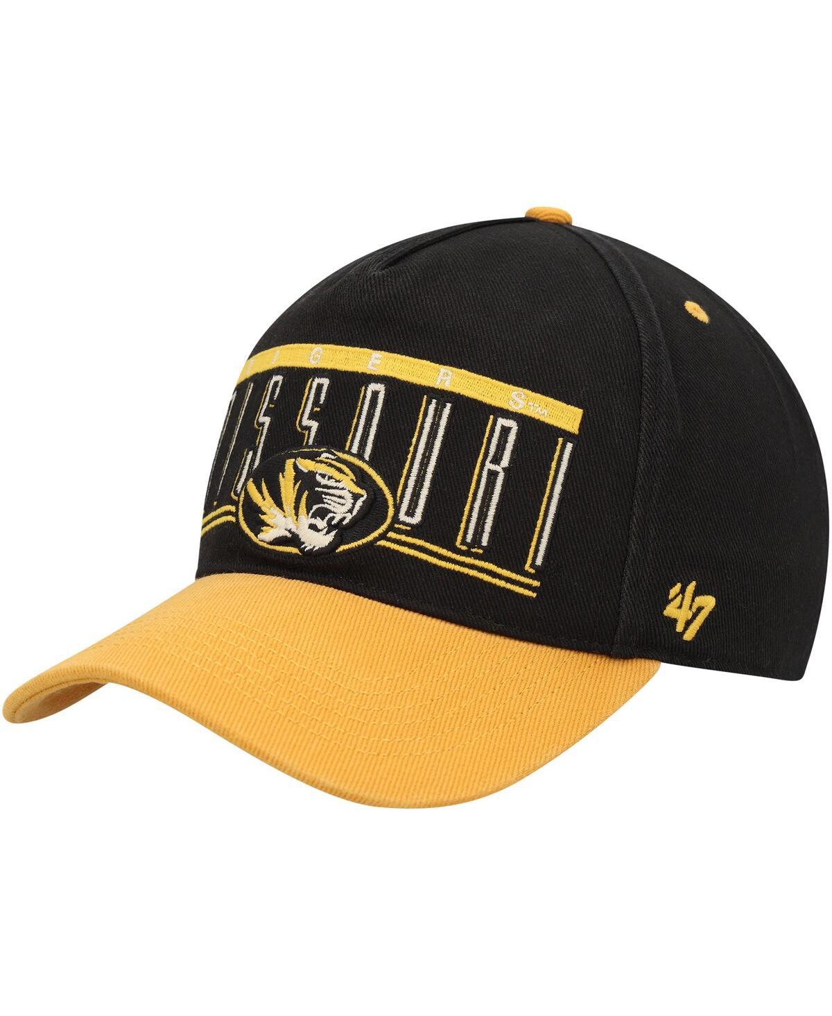 Shop 47 Brand Men's ' Black Missouri Tigers Double Header Hitch Adjustable Hat