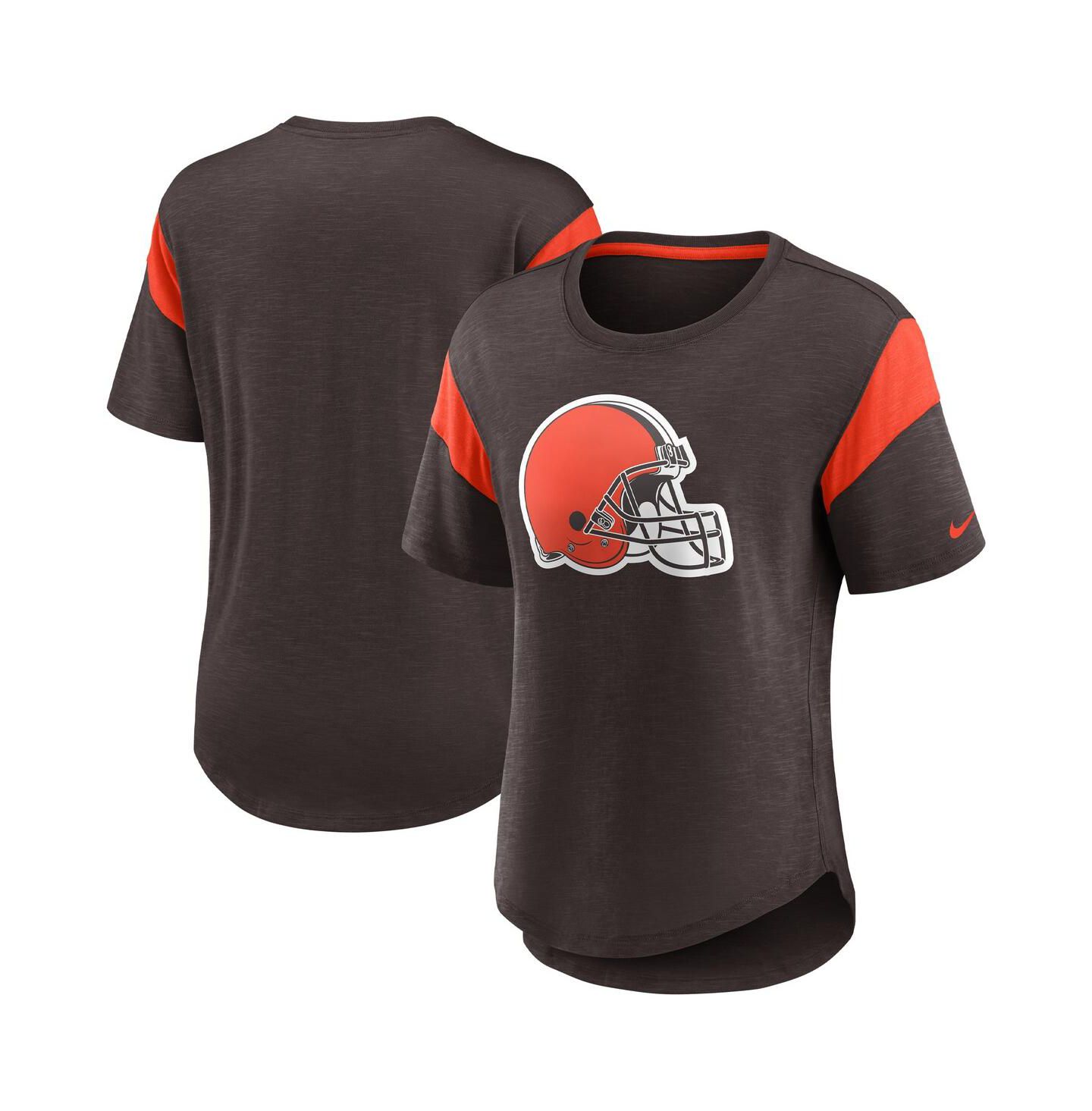 Женский топ Nike Brown Cleveland Browns Primary Logo Fashion — фото 1