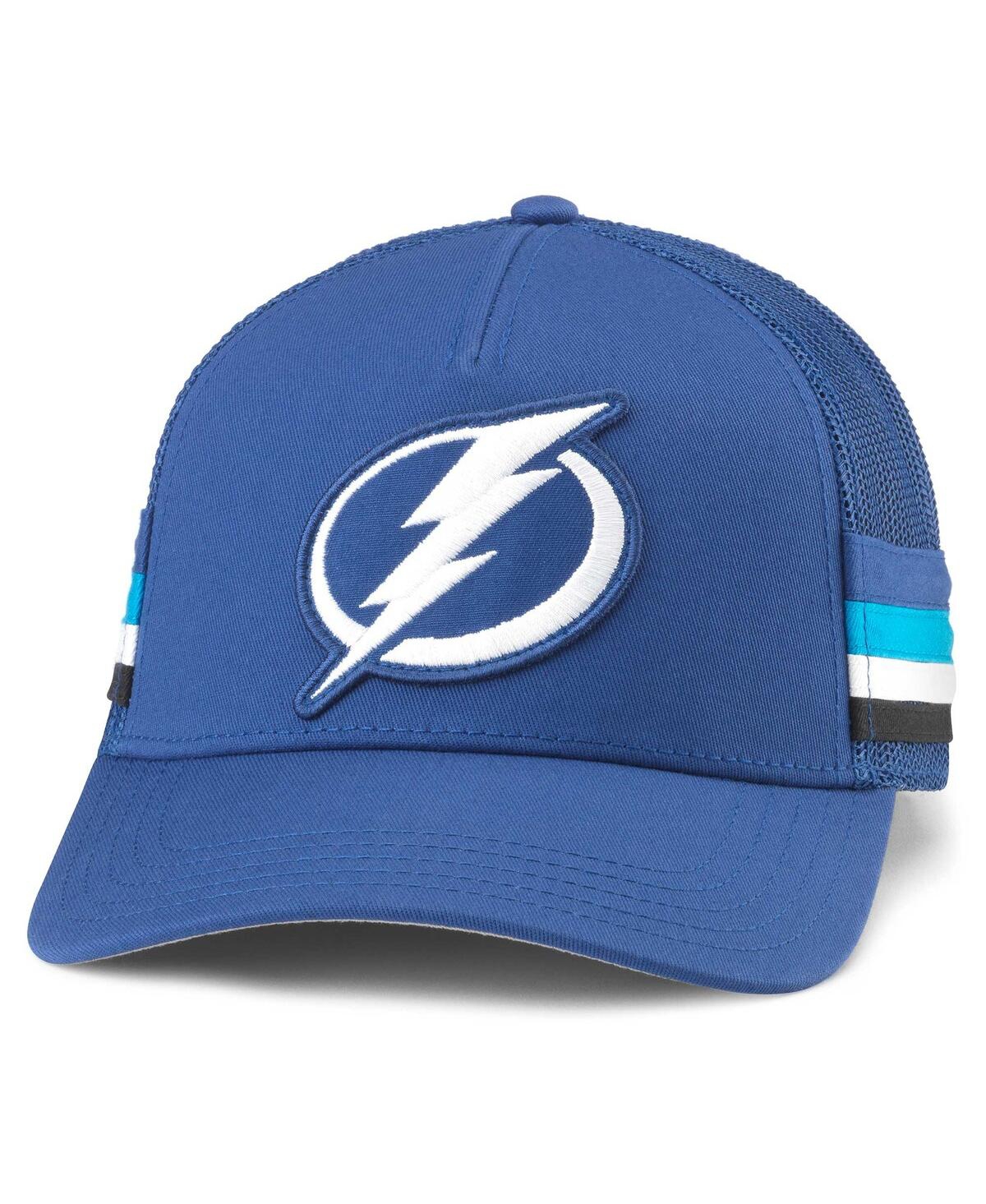 Shop American Needle Men's  Blue Tampa Bay Lightning Hotfoot Stripes Trucker Adjustable Hat