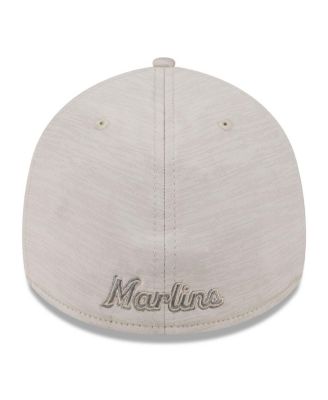 Men's Cream Miami Marlins 2024 Clubhouse 39THIRTY Flex Fit Hat