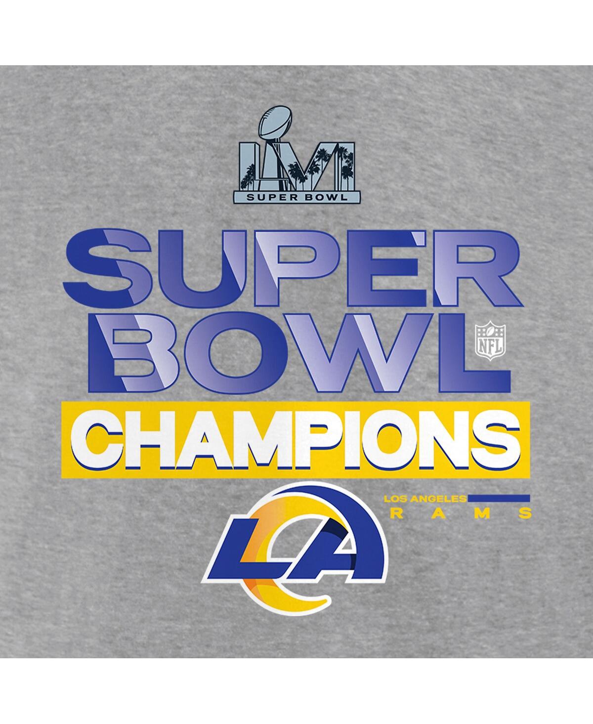 Men's FanaticsLos Angeles Rams Super Bowl Lvi Champions Locker Room Trophy Collection Long Sleeve T-shirt - Heathered Gray