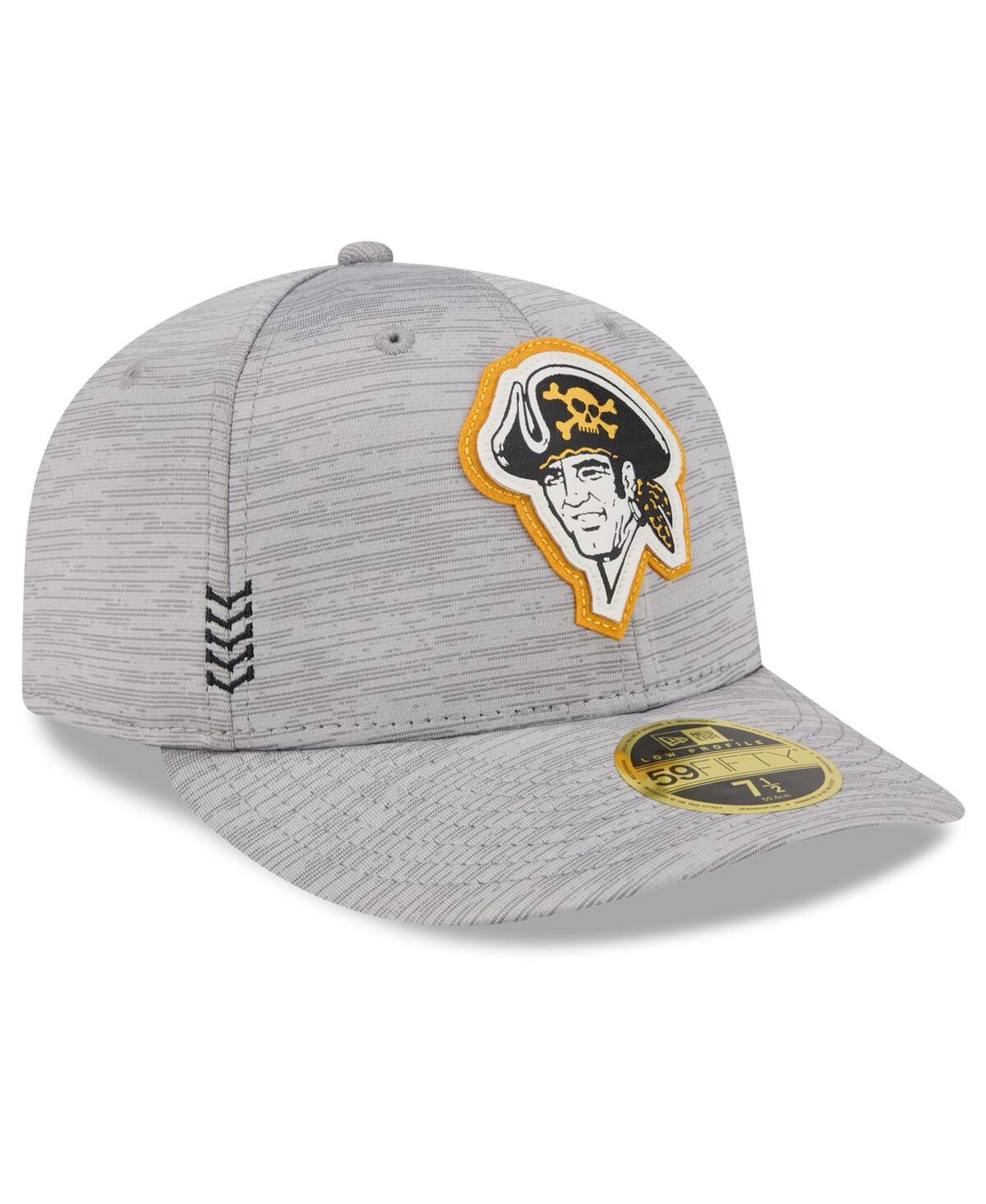 Shop New Era Men's  Gray Pittsburgh Pirates 2024 Clubhouse Low Profile 59fifty Fitted Hat