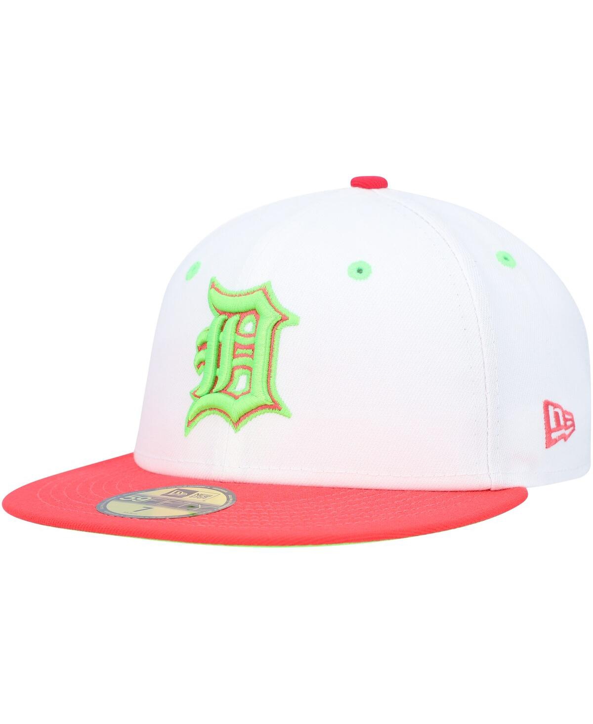 Men's New Era Coral Detroit Tigers 1968 World Series Strawberry Lolli 59FIFTY Fitted Hat - Coral