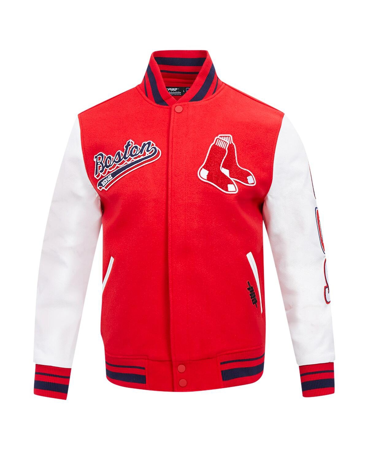 Shop Pro Standard Men's  Red Boston Red Sox Script Tail Wool Full-zip Varity Jacket