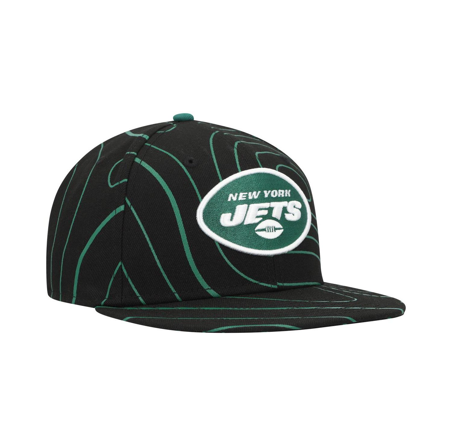 Men's Black New York Jets Geo 59FIFTY Fitted Hat
