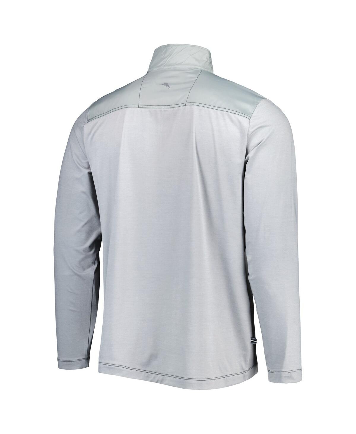 Tommy Bahama Gray Washington Commanders On Deck Islandzone Half-zip Jacket In Gray
