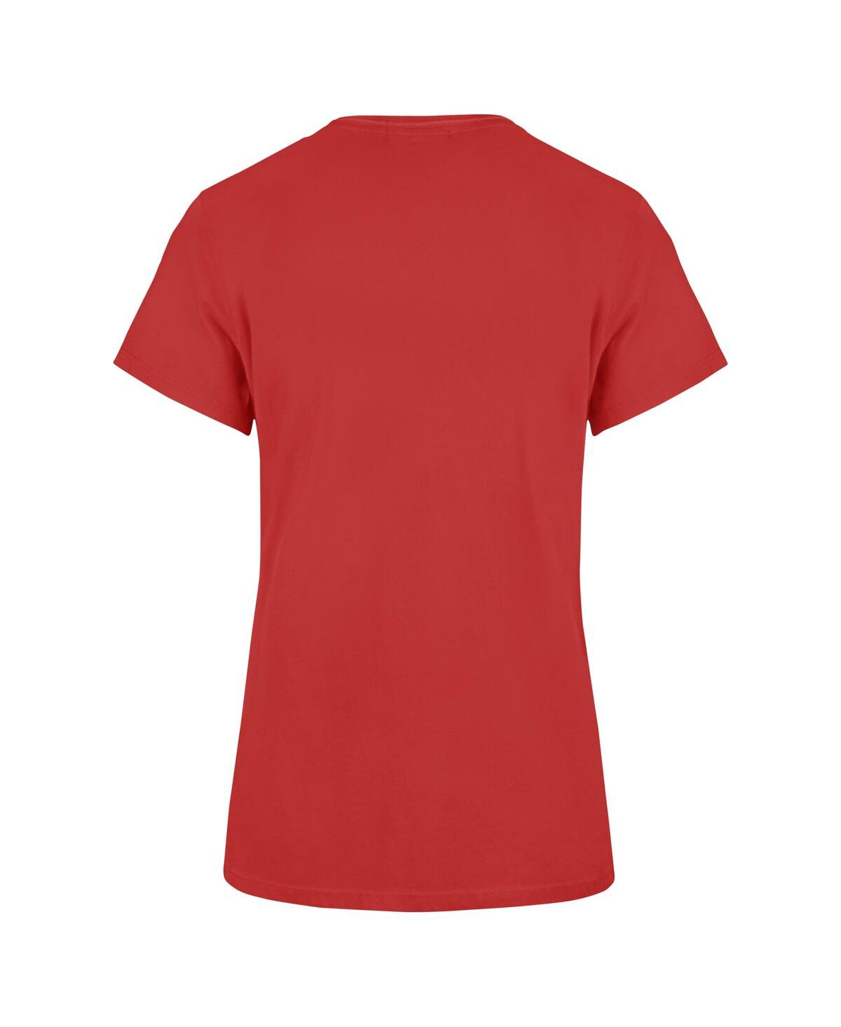Shop 47 Brand Women's ' Scarlet Distressed San Francisco 49ers Pep Up Frankie T-shirt