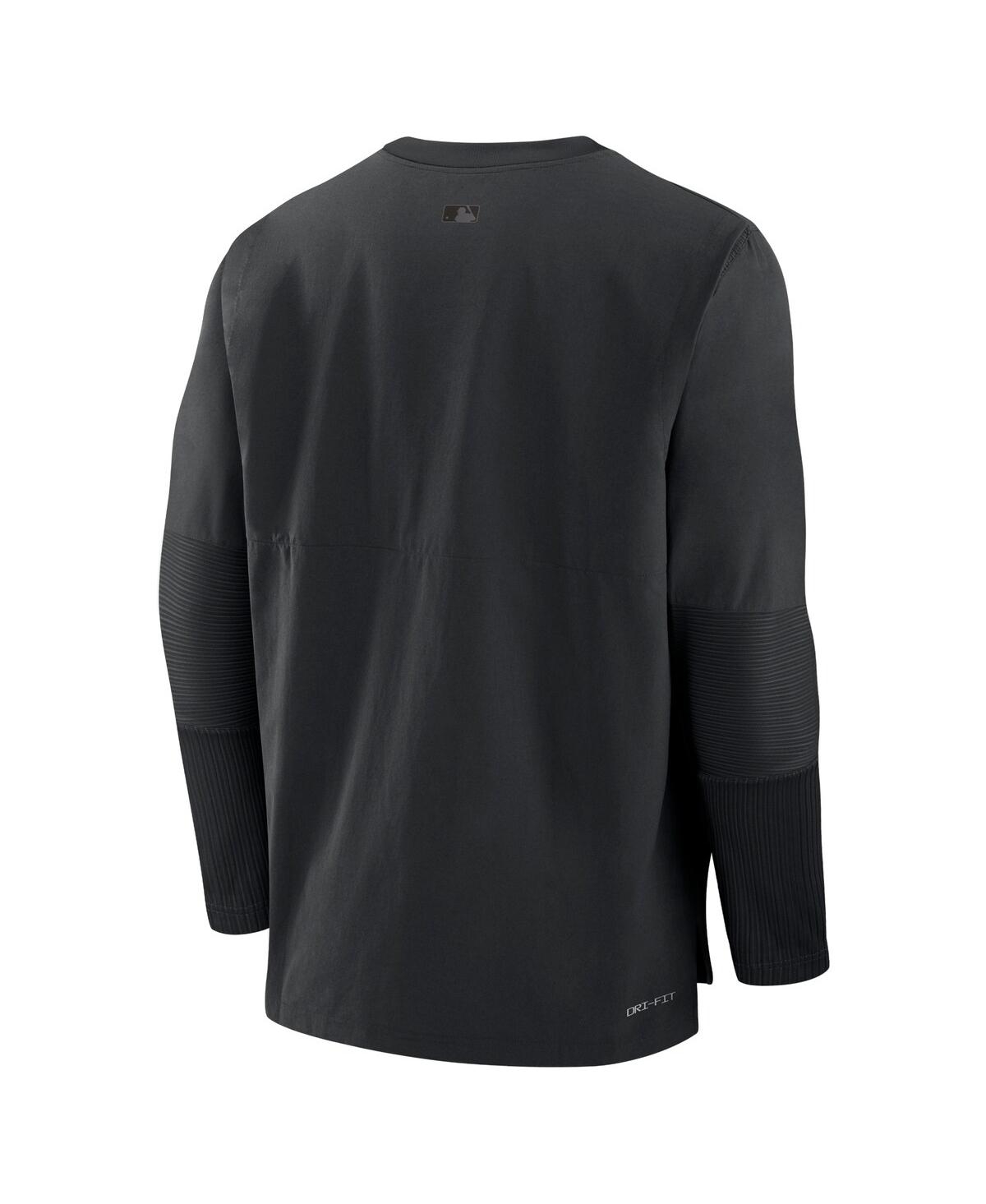 Men's NikePittsburgh Pirates Authentic Collection City Connect Player Tri-Blend Performance Pullover Jacket - Black